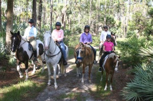 exploring the trail system on horseback